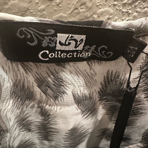 LV Collectin Lace Open Back Blouse Black White Sleeveless Size 3X New - Picture 4 of 4